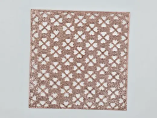 Four Leaf Clover and Heart Lattice Pattern Stencil