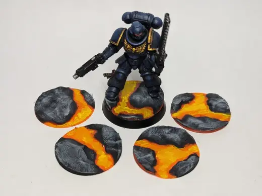Base Topper 25mm 28mm 32mm Lava - 40k DnD AoS