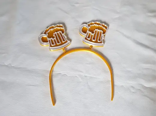 Beer Mug Bobblehead Hairband