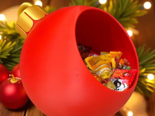 Weihnachtskugel Keksdose / Süssigkeitendose