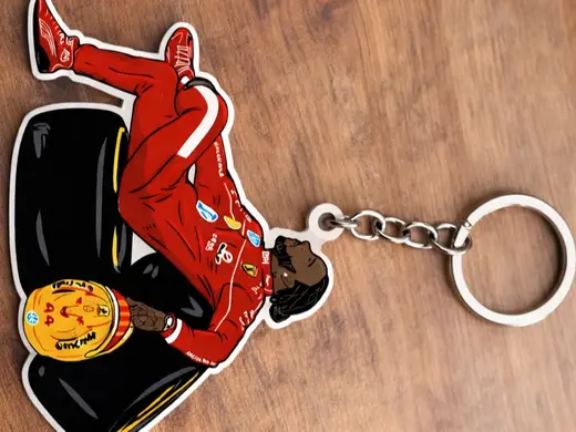 F1 Lewis Hamilton #44 Ferrari Keychain | AMS
