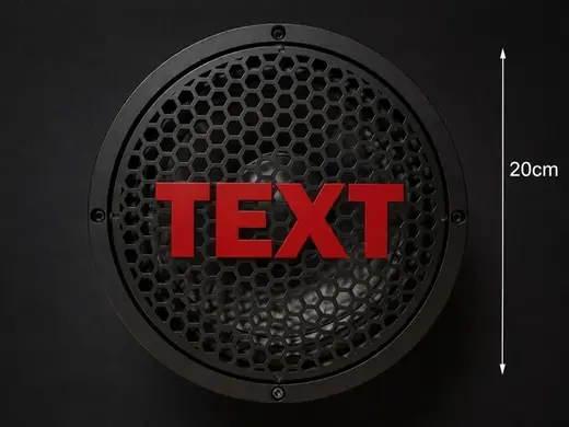 Griglia Woofer 20cm personalizzata con testo