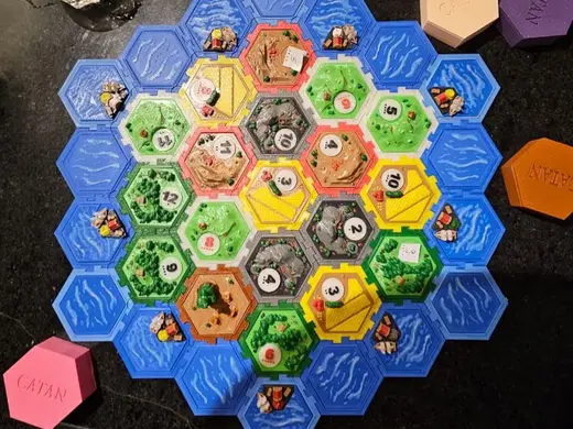 Catan Interlocking Tiles (No Magnets Needed)