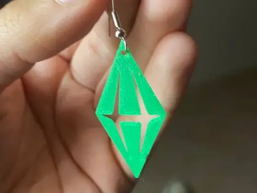 Plumbob Sims 4 Earrings