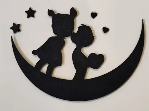Bambini Innamorati Sulla luna Wall Art
