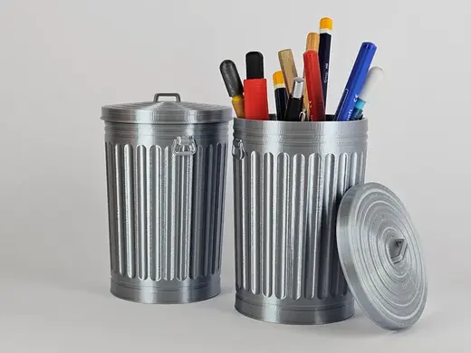 Trash Can Pen Holder