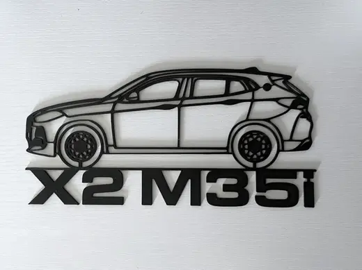 BMW X2 M35i Wall Art Sign with Words