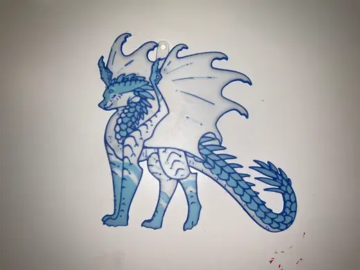 Winter wings of fire keychain