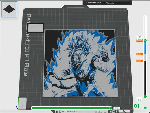 Hueforge Dragonball Super GokuSSJ Blu