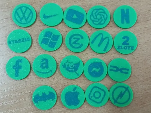 2 złote coin żeton do wózków sklepowych i szafek