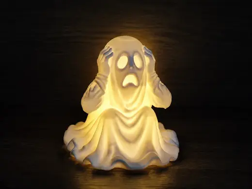 Screaming Ghost LED Tealight Holder