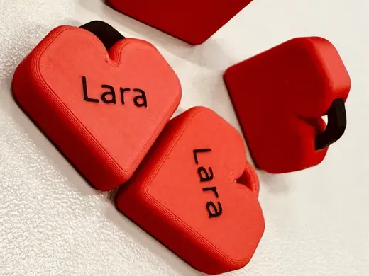 Minimalistic Heart Keychain
