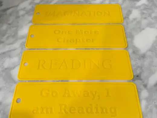 Engraved Minimalist Bookmarks - Low Filament