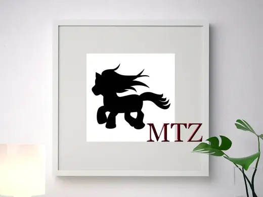 PONEY SCULPTURE MURALE 2D