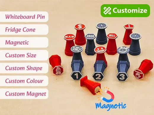Parametric Magnetic Whiteboard Pin / Fridge Cone