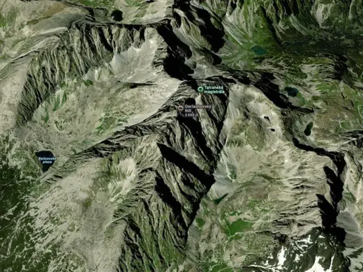 Gerlachovský štit, 3D relief, High Tatra Mountains