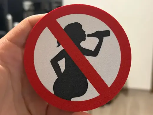 No Alcohol Pregnant Sign coaster
