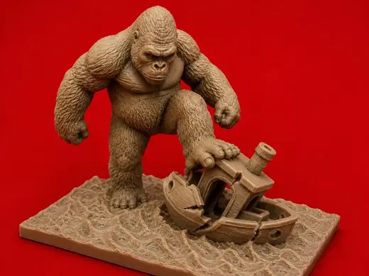 Bigfoot crushing Benchy