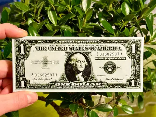 1 One USD Dollar bill banknote - Hueforge ticket voucher Resizable - Rare 1957
