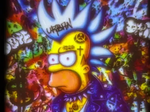 Homer Simpson Punk Pop Art! Litho