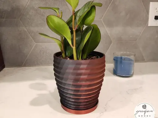 Geometric Planter with Subtle Twisting Rings