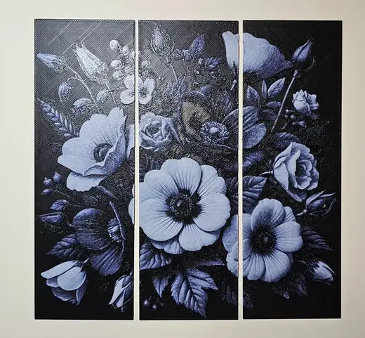 Bookmark Hueforge Flowers Purple