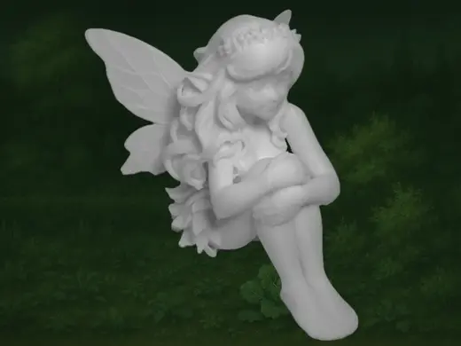 Garden Fairy Holding Her Knees