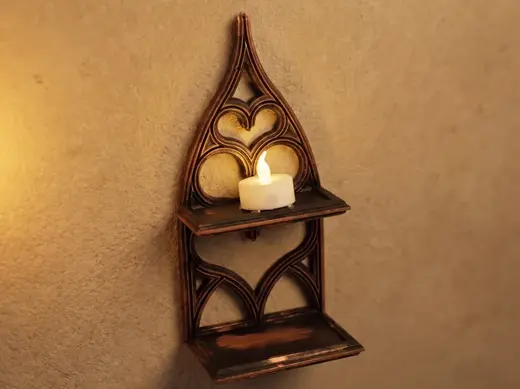Heart Shelf Display Gothic Ornament