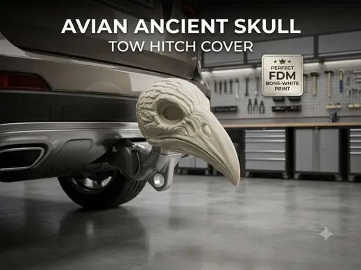 Bird Skull Raven Tow Hitch Cover Cap