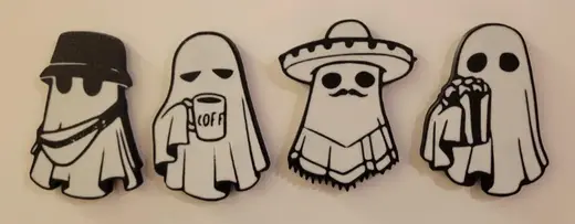 Fun Ghost Fridge Magnets