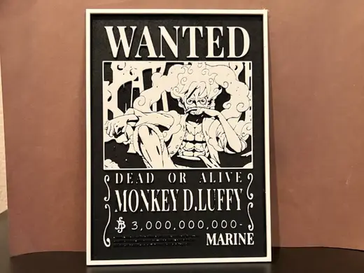 Monkey D Luffy Wanted Poster - One Piece Hueforge
