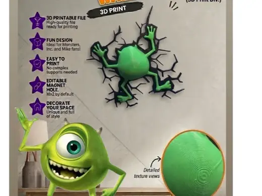 Crashed mike sticker & magnet