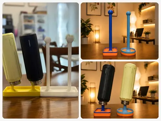 Water Bottle Drying Rack Stand – 1 or 2 Bottles