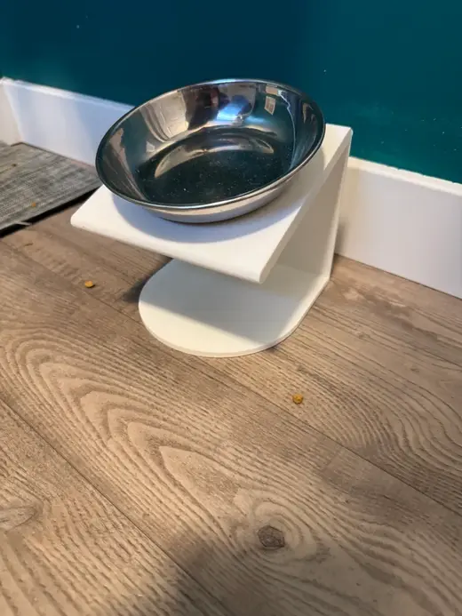 Angled Cat Food Bowl Holder