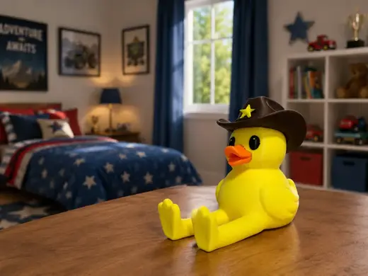 Cute Cowboy Duck Phone Holder Cowboy Hat!