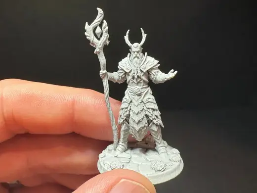 Wood Elf Healer – Antlered Forest RPG Miniature