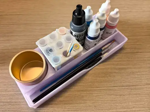 模型笔涂工具简易收纳盒