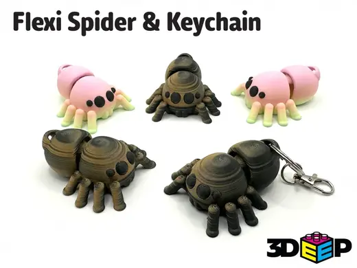 Flexi Spider & Keychain - No Supports
