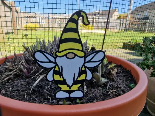Bee Gnome Plant Stake