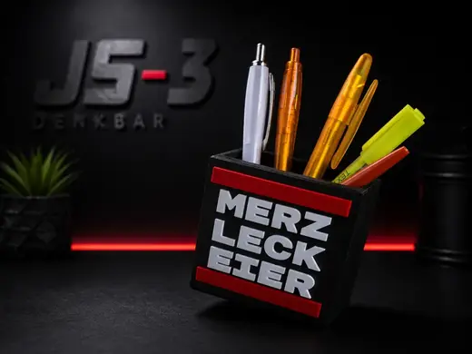 Merz Leck Eier Stifthalter FrechesStatement