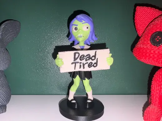 Grumpy Zombie Girl Family Halloween addition