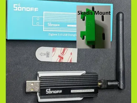 Sonoff ZB3.0 USBDongle Mount CS Holes Skadis Remix