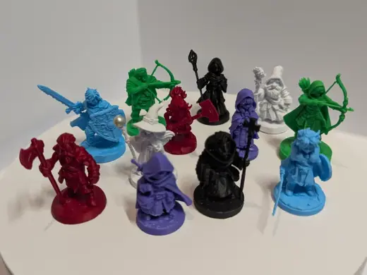Board game miniatures - fantasy characters