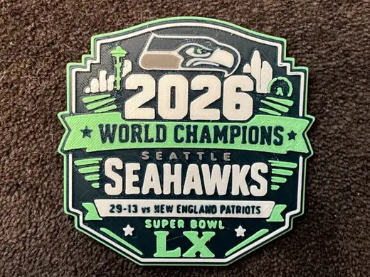 2026 NFL Superbowl Plate - Seattle Seahawks