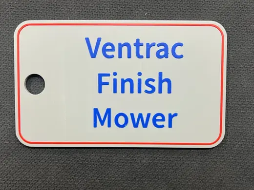 Ventrac Finish Mower Belt Tag