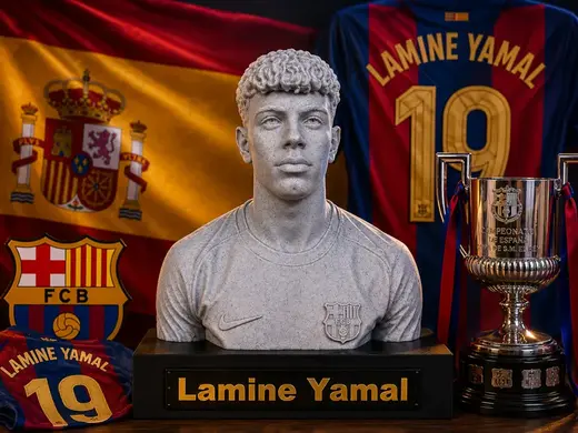Lamine Yamal Bust Figure FC Barcelona & Spain
