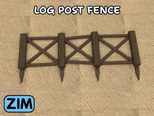 Log Post Fence - Fairy Garden Ornament