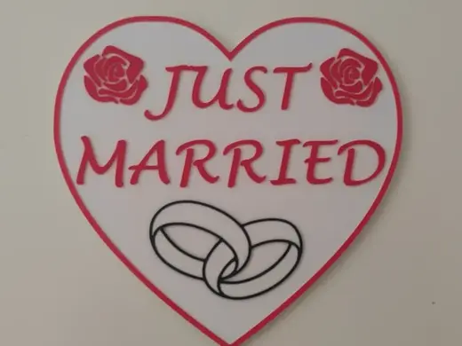 Just married heart