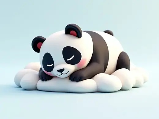 Sleepy cutie panda