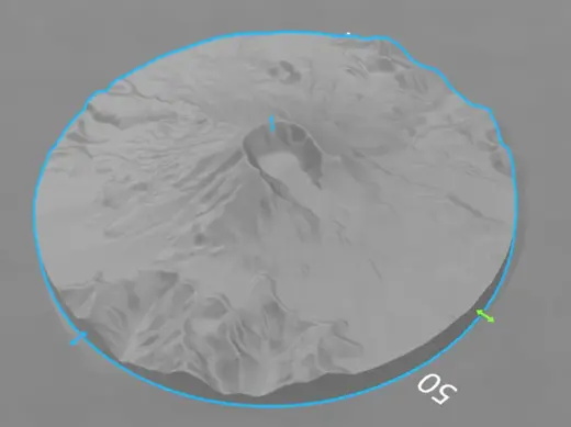 Topo map of Mount St. Helens
